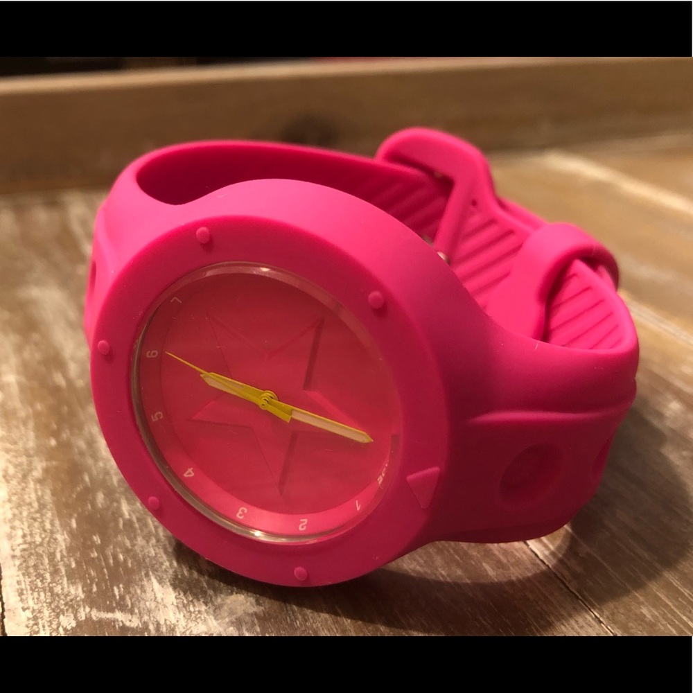 Pink Silicone Converse Watch